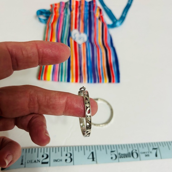 Brighton silver tone hoop earrings - Picture 2 of 3